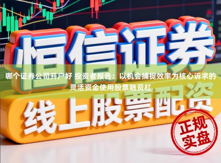 哪个证券公司开户好 投资者报告：以机会捕捉效率为核心诉求的灵活资金使用股票融资杠